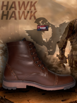 Botas Hawk tipo militar en Cuero